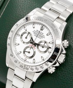 Alternative view of Rolex Cosmograph Daytona, Stainless Steel Case, with Stainless Steel Bezel, White Index Dial, on Stainless Steel Rolex Oyster Bracelet, Ref. 116520, Circa: 2004, with Box, Book, Rolex Service Card & Balance of 2 Year Rolex Service Warranty