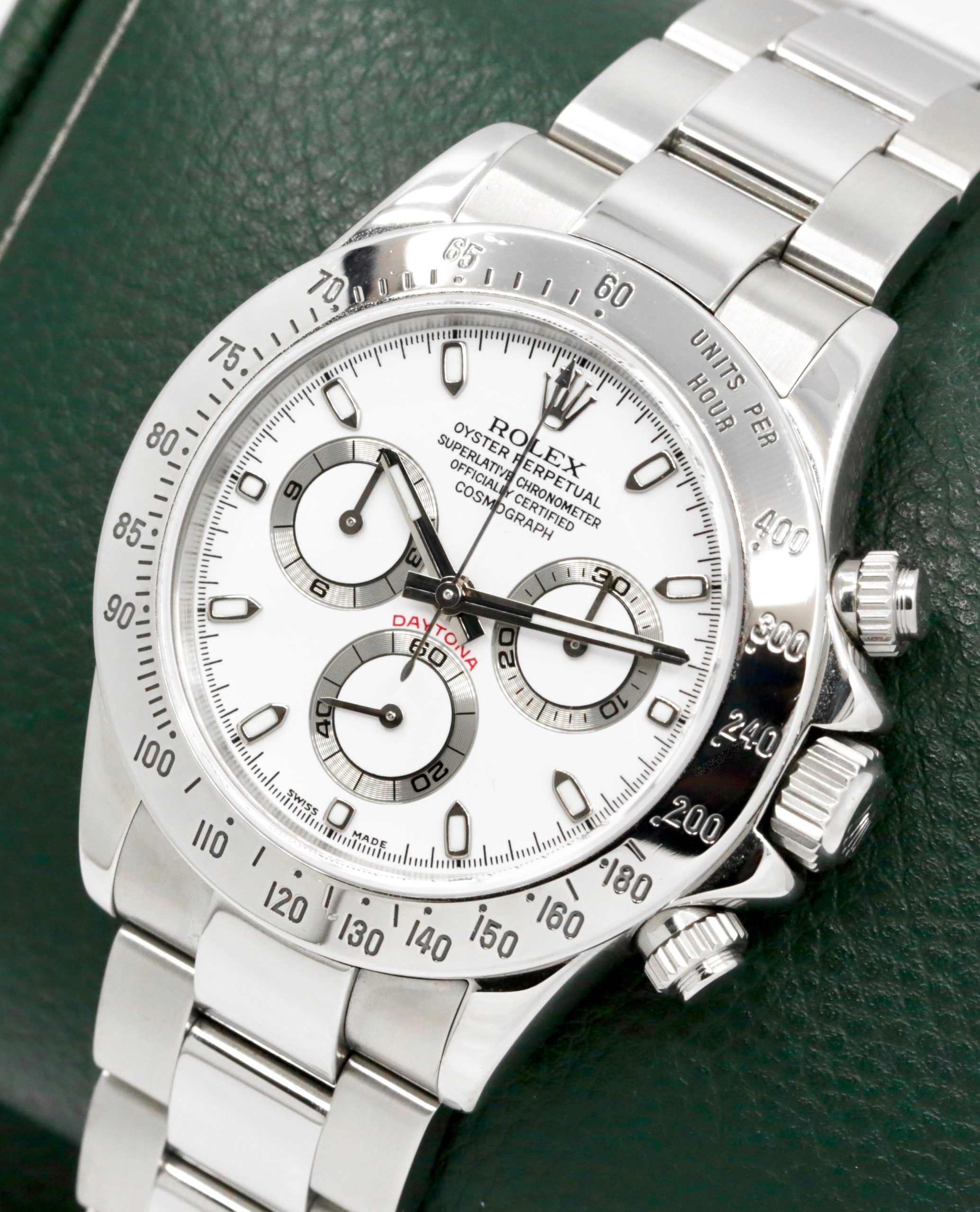 Rolex Cosmograph Daytona, Stainless Steel Case, with Stainless Steel Bezel, White Index Dial, on Stainless Steel Rolex Oyster Bracelet, Ref. 116520, Circa: 2004, with Box, Book, Rolex Service Card & Balance of 2 Year Rolex Service Warranty - Image 2