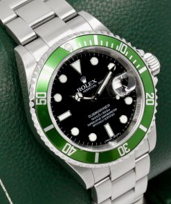 Alternative view of Rolex Submariner Date "Kermit", Stainless Steel, Green Aluminium Bezel, Black Index Dial, on Stainless Steel Rolex Oyster Bracelet, Ref. 16610LV, Circa: 2008, with Rolex Box & Rolex Warranty Card