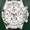Rolex Cosmograph Daytona, 18ct White Gold, White Arab Dial, on Rolex Alligator Strap with 18ct White Gold Rolex Daytona Deployant, Ref. 116519, Circa: 2004, with Box, Swing Tags, Rolex Warranty Certificate, Rolex Service Card & Balance of 2 Year Rolex Service Warranty