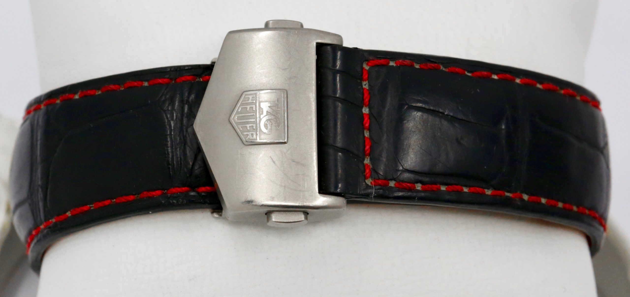 TAG Heuer Grand Carrera RS2 Chronograph, 43mm Titanium Case with Black PVD Coating, Black Index Dial with Red Accents, on Black TAG Heuer Alligator Strap with Titanium TAG Heuer Deployant, Ref. CAV518B, Circa: 2011, with Box & Papers - Sold as Traded!! $2,600 inc GST!! - Image 6