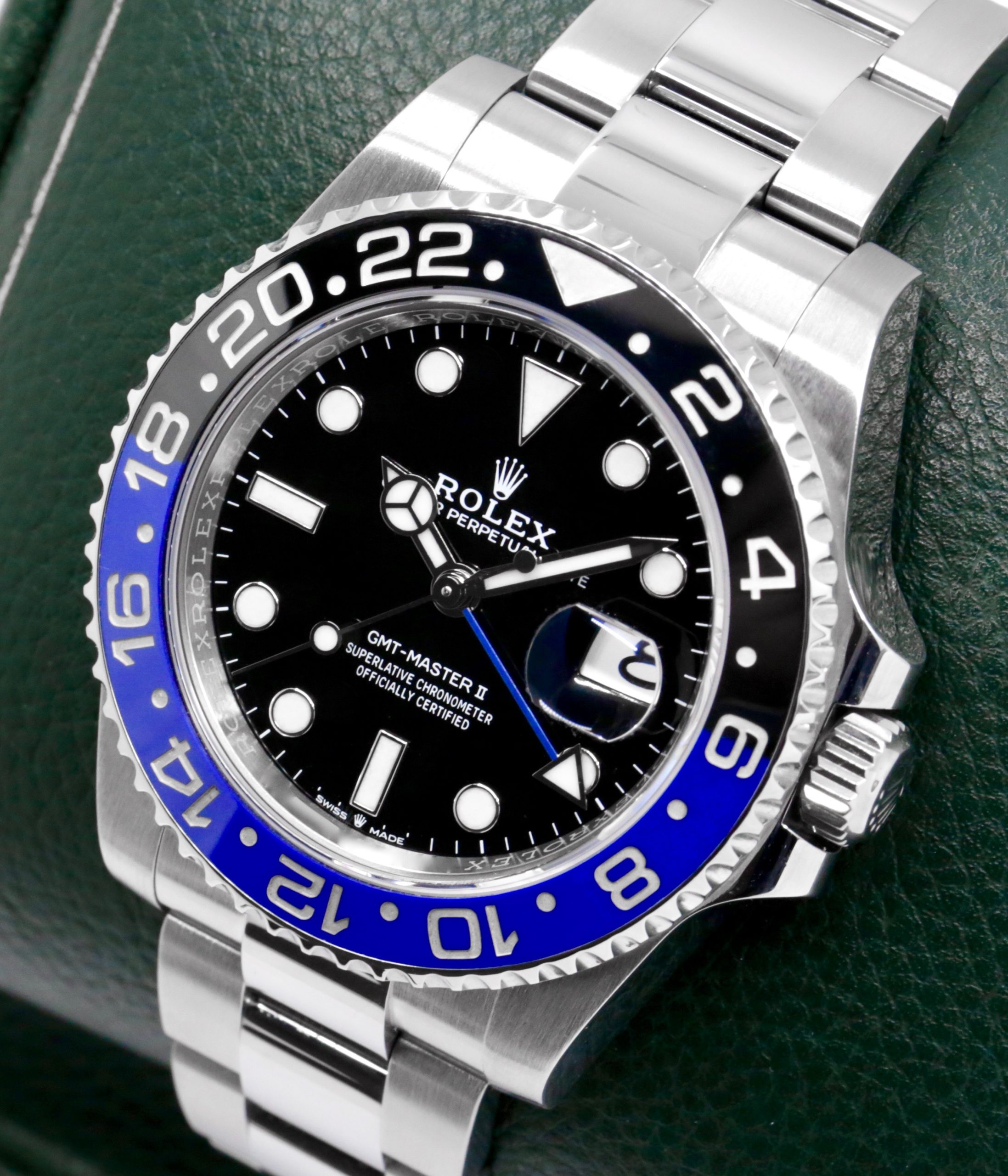 Rolex GMT-Master II "Batman", Stainless Steel, Black Index Dial, Blue & Black Ceramic Bezel, on Stainless Steel Rolex Oyster Bracelet, Ref. 126710BLNR, Circa: 2022, with Box, Books, Swing Tag, Rolex Warranty Card & Balance of 5 Year Rolex Warranty - Image 3