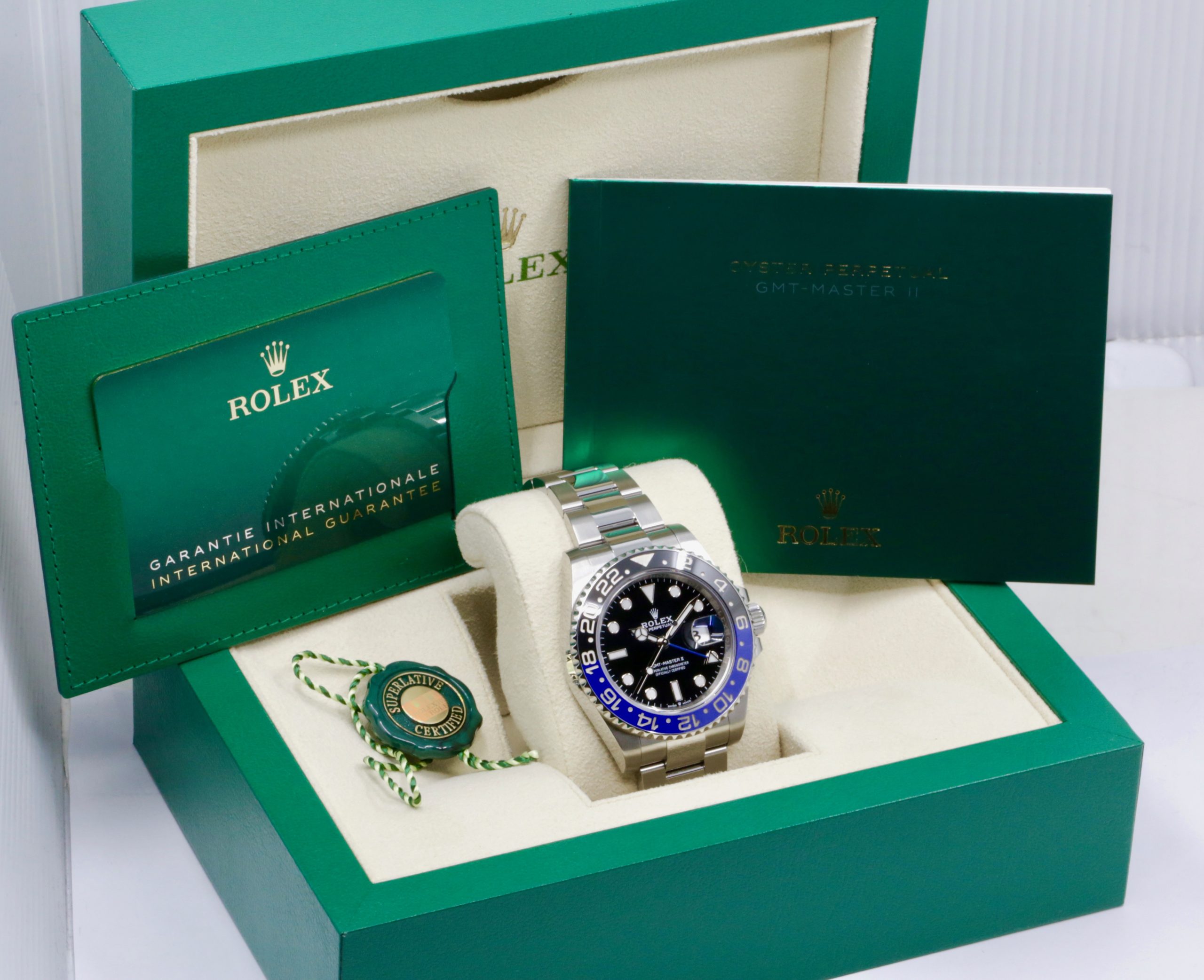 Rolex GMT-Master II "Batman", Stainless Steel, Black Index Dial, Blue & Black Ceramic Bezel, on Stainless Steel Rolex Oyster Bracelet, Ref. 126710BLNR, Circa: 2022, with Box, Books, Swing Tag, Rolex Warranty Card & Balance of 5 Year Rolex Warranty - Image 7