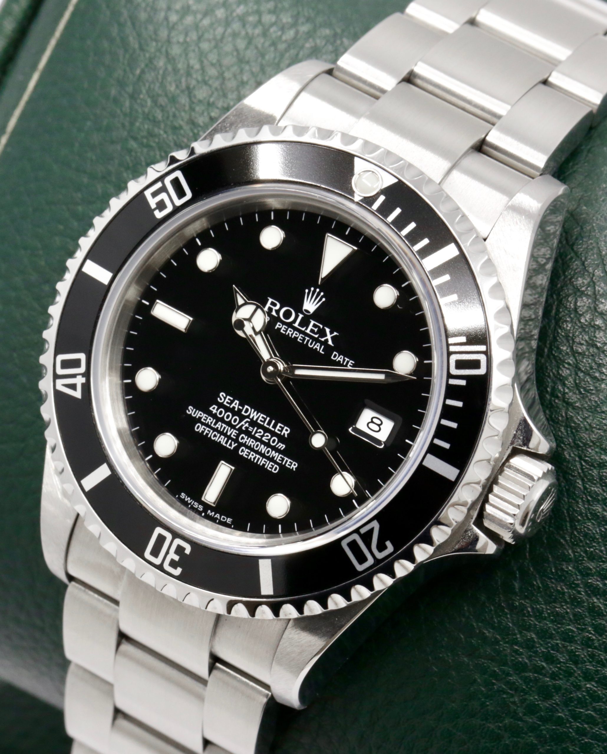 Rolex Oyster Perpetual Sea-Dweller, 40mm, Stainless Steel, Black Index Dial on Stainless Steel Rolex Oyster Bracelet, Ref.16600, Circa: 2005, Complete with Box, Books, Anchor Swing Tag, Rolex Warranty Card, Rolex Service Card & Rolex Service Papers - Image 3