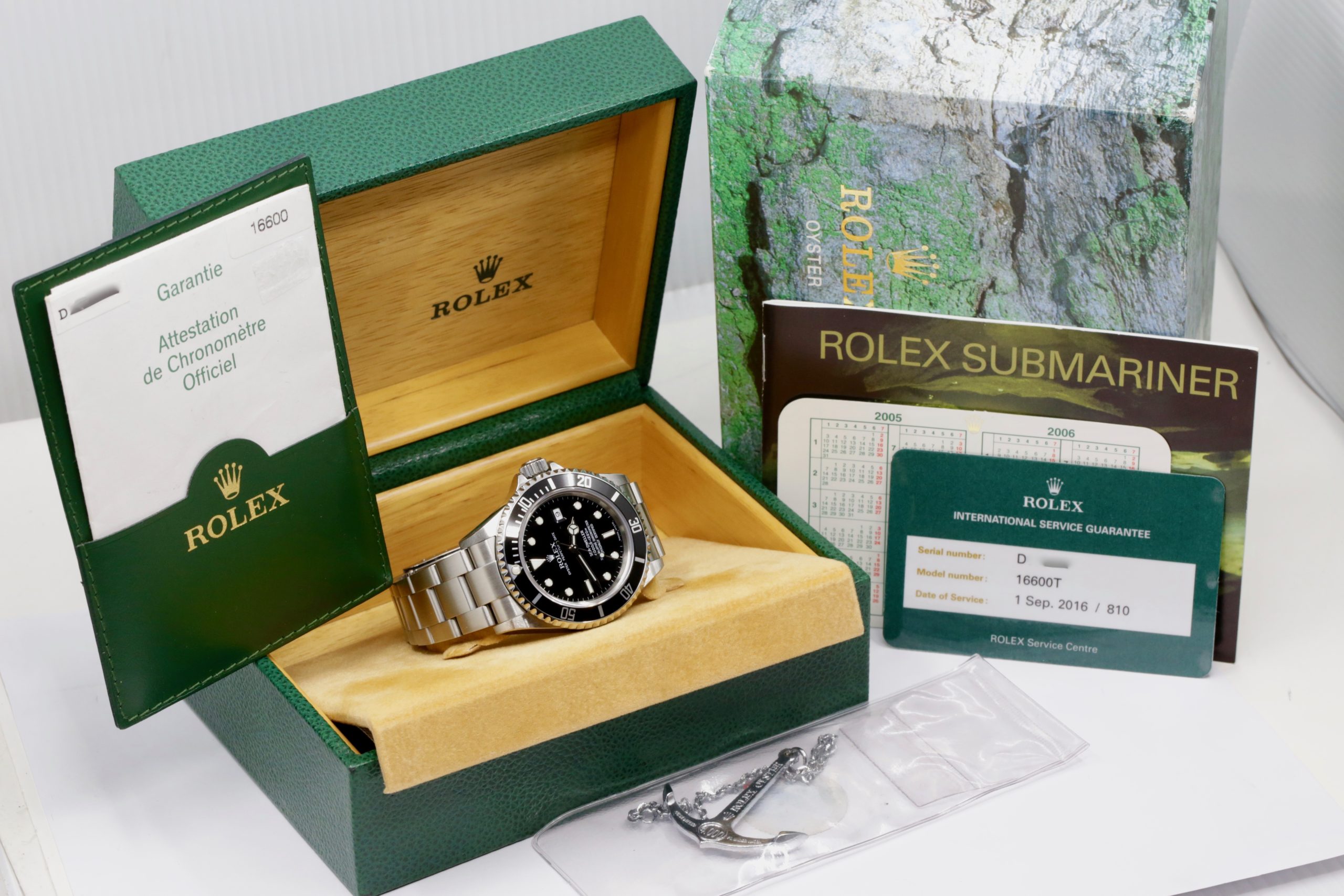 Rolex Oyster Perpetual Sea-Dweller, 40mm, Stainless Steel, Black Index Dial on Stainless Steel Rolex Oyster Bracelet, Ref.16600, Circa: 2005, Complete with Box, Books, Anchor Swing Tag, Rolex Warranty Card, Rolex Service Card & Rolex Service Papers - Image 7