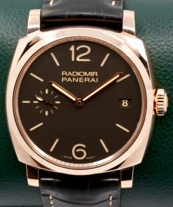 The Panerai Radiomir 1940 3 Days Oro Rosso, 47mm, Limited to 500 pieces, in 18ct Red Gold, Brown Dial, on Brown Panerai Alligator Band with 18ct Red Gold Panerai Tang Buckle, Ref. PAM00515, Circa: 2014, with Box & Papers