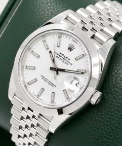 Alternative view of Rolex Datejust 41 in 904L Stainless Steel, Smooth Bezel, White Index Dial, on Rolex Stainless Steel Jubilee Bracelet, Ref. 126300, Circa: 2020, Complete with Box, Books, Swing tags and Rolex Warranty Card