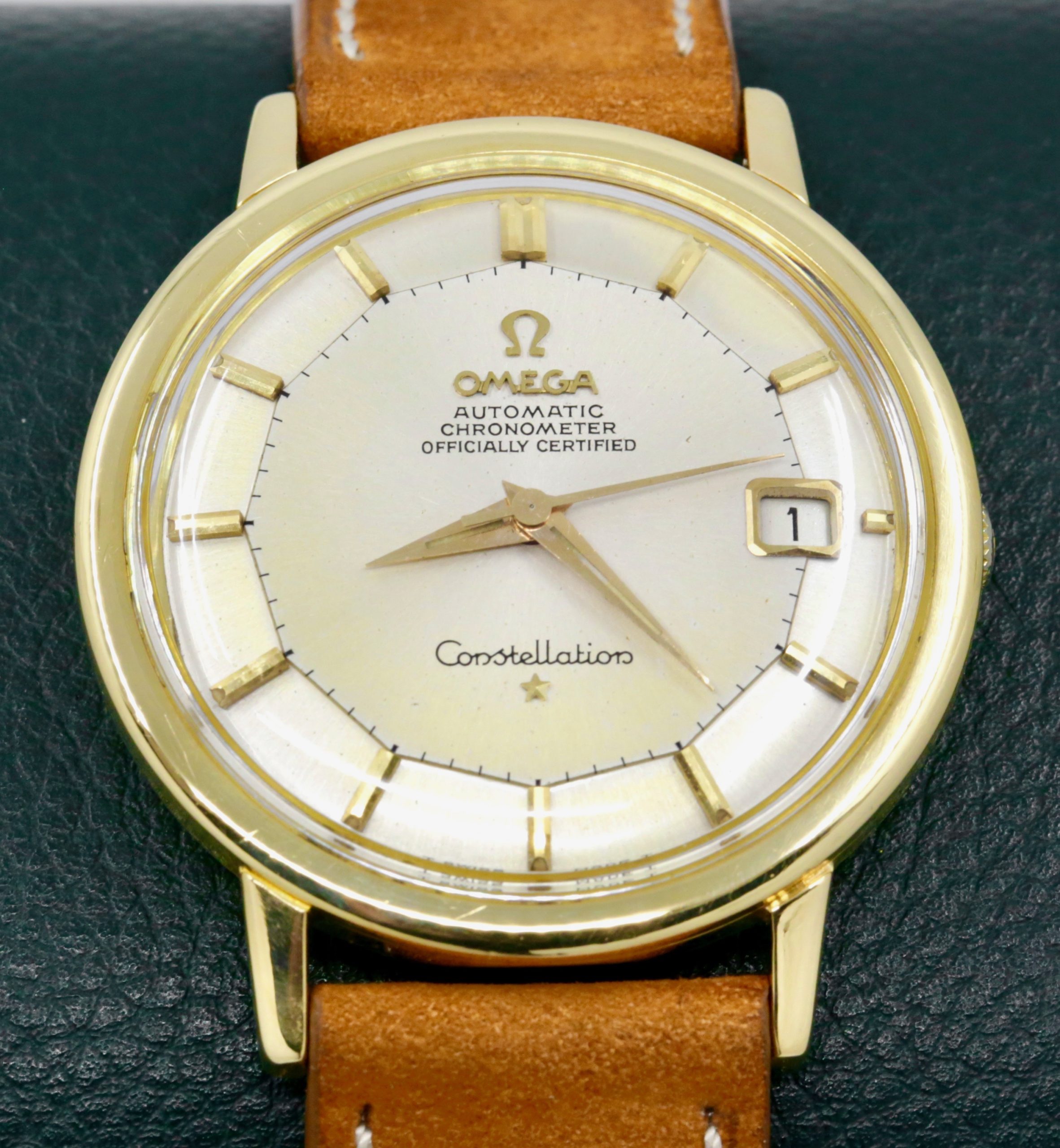 Omega Constellation Pie Pan 18ct 0.750 Yellow Gold, Circa: 1967 - Image 3