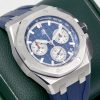 Audemars Piguet Royal Oak Off-Shore Chronograph, Titanium Case, Blue Grand "Tapisserie" Dial with Silver Sub-Dials, on Blue Audemars Piguet Rubber Strap with AP Tang Buckle, Ref. 26420TI.OO.A027CA.01, Circa: 2023, with Box & Papers,