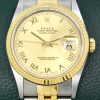 Rolex Datejust 36, Stainless Steel & 18ct Yellow Gold, Fluted Dial, Champagne Roman Dial, on Stainless Steel & 18ct Yellow Gold Rolex Jubilee Bracelet, Ref. 16233, Circa: 2002, Box & Papers