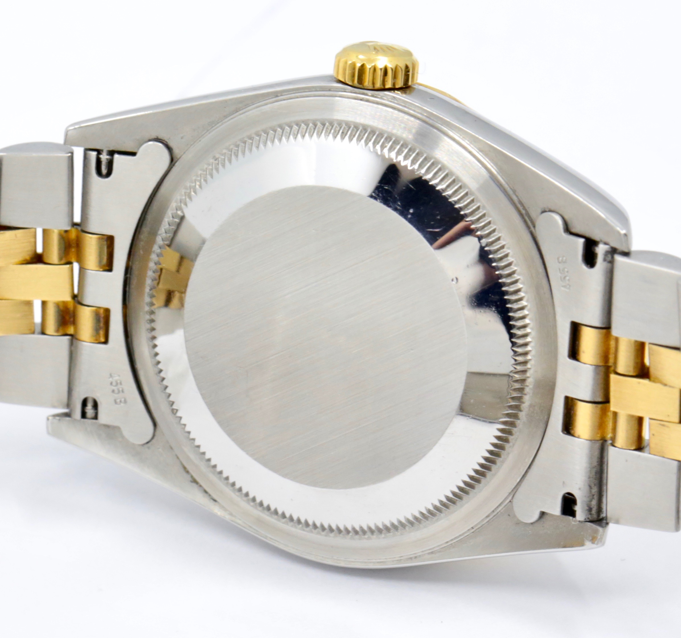 Rolex Datejust 36, Stainless Steel & 18ct Yellow Gold, Fluted Dial, Champagne Roman Dial, on Stainless Steel & 18ct Yellow Gold Rolex Jubilee Bracelet, Ref. 16233, Circa: 2002, Box & Papers - Image 6