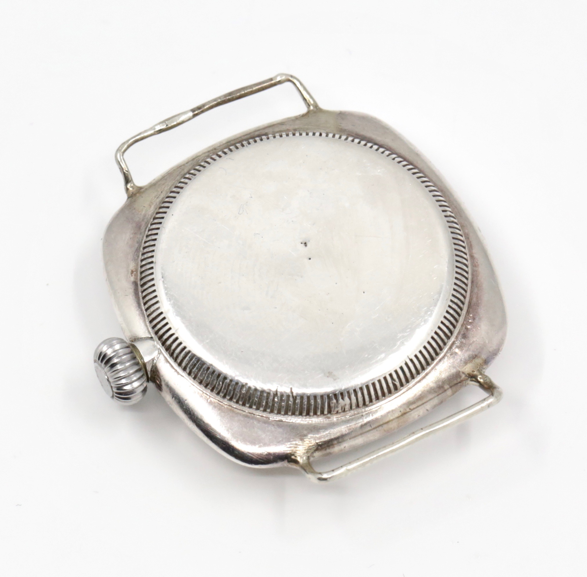 Vintage Rolex Series 1 Cushion Shaped Oyster, in 0.925 Silver, Original Glass Enamel Arab Dial with Sub-Seconds, Original Rolex "Onion" Crown, Circa: 1925 - Image 8