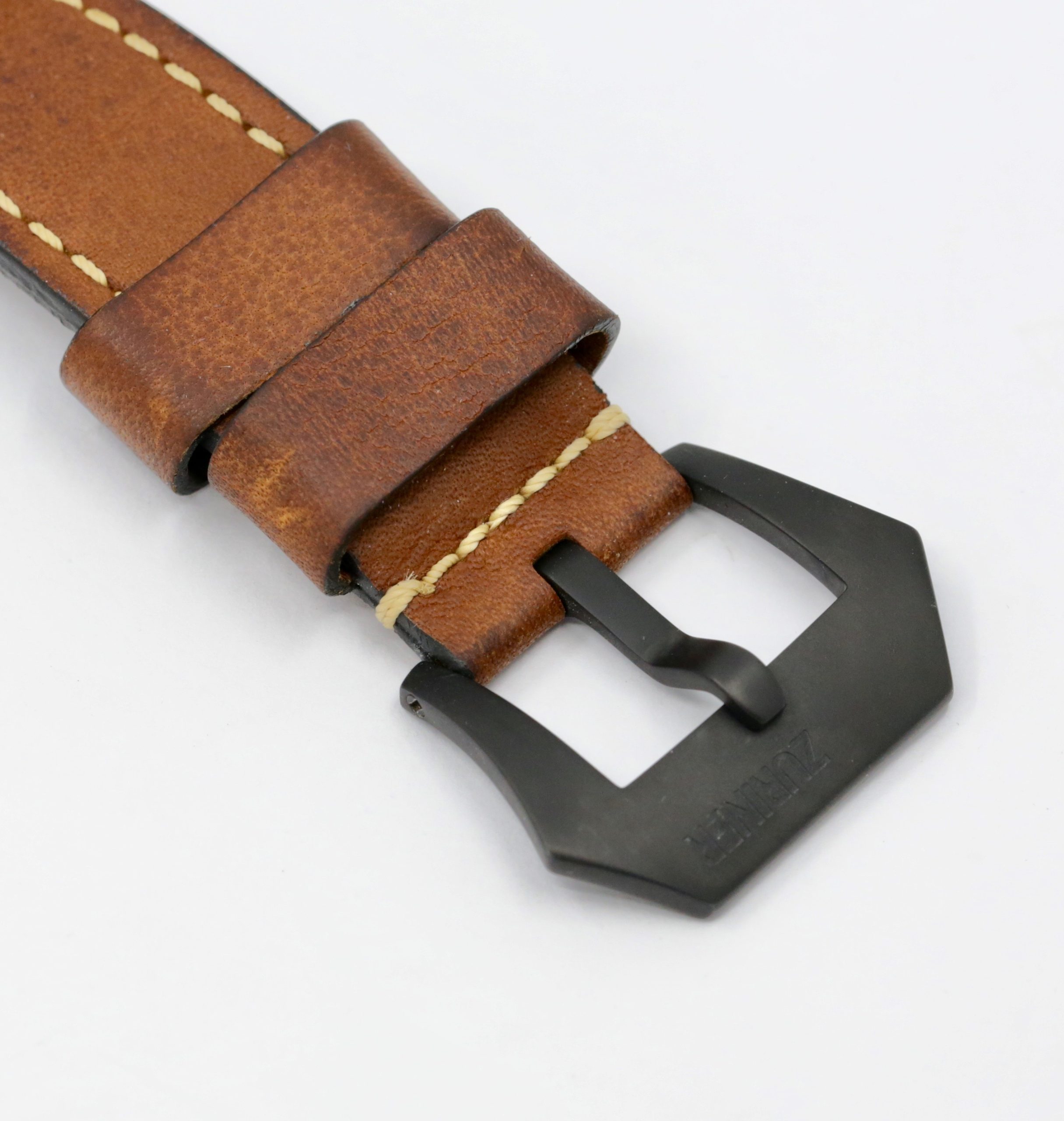 Zuriner Depth Charge ZV-01, Destro Watch, Black PVD Coated Stainless Steel Case, Black Dial, on Brown Zuriner Leather Strap with on Zuriner Black PVD Coated Stainless Steel Tang Buckle, Ref. ZV-01, Circa: 2012, with Box & Book - *Sold as Traded! - Image 5