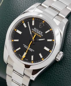 Alternative view of Rolex Milgauss, Stainless Steel, Black Index Dial with Orange Lightning Bolt Second Hand, on Stainless Steel Rolex Oyster Bracelet, Ref. 116400, V - Serial, with Rolex Box & Rolex Service Card Dated 2020