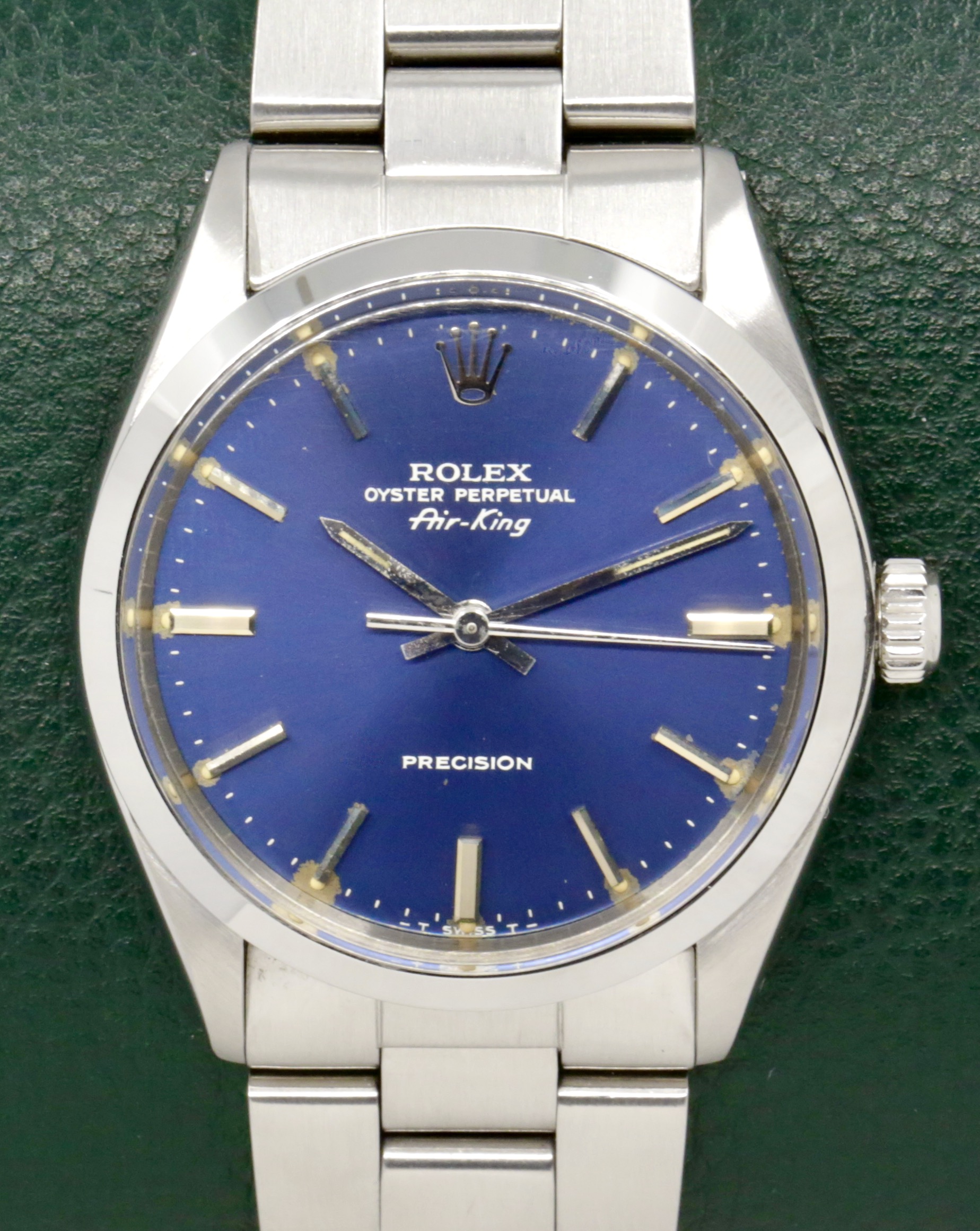 Rolex Oyster Perpetual Air King, 34mm, in Stainless Steel, Original Blue Index Dial, on Stainless Steel Rolex Oyster Bracelet, Ref. 5500, Circa: 1978, with Rolex Box - Image 4