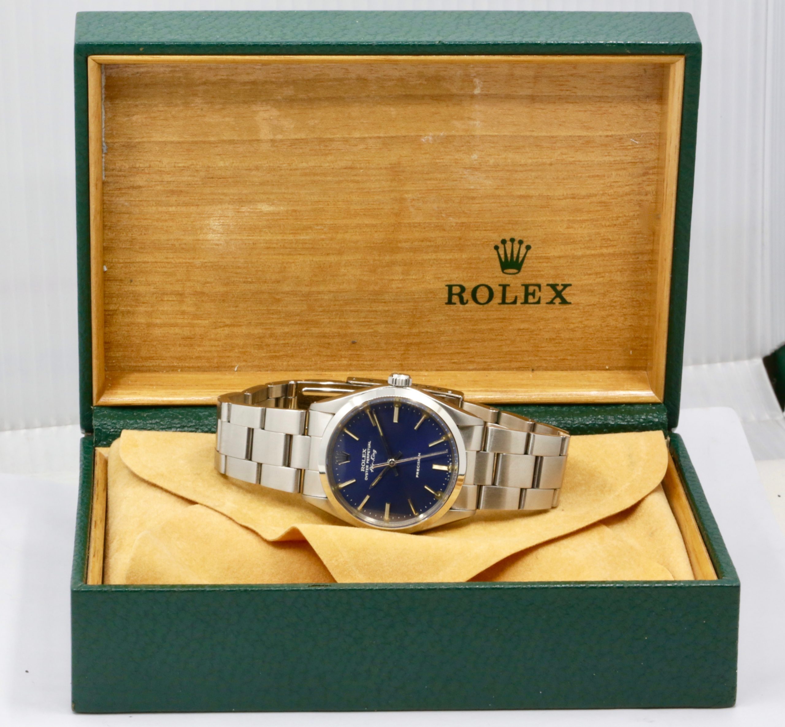 Rolex Oyster Perpetual Air King, 34mm, in Stainless Steel, Original Blue Index Dial, on Stainless Steel Rolex Oyster Bracelet, Ref. 5500, Circa: 1978, with Rolex Box - Image 7