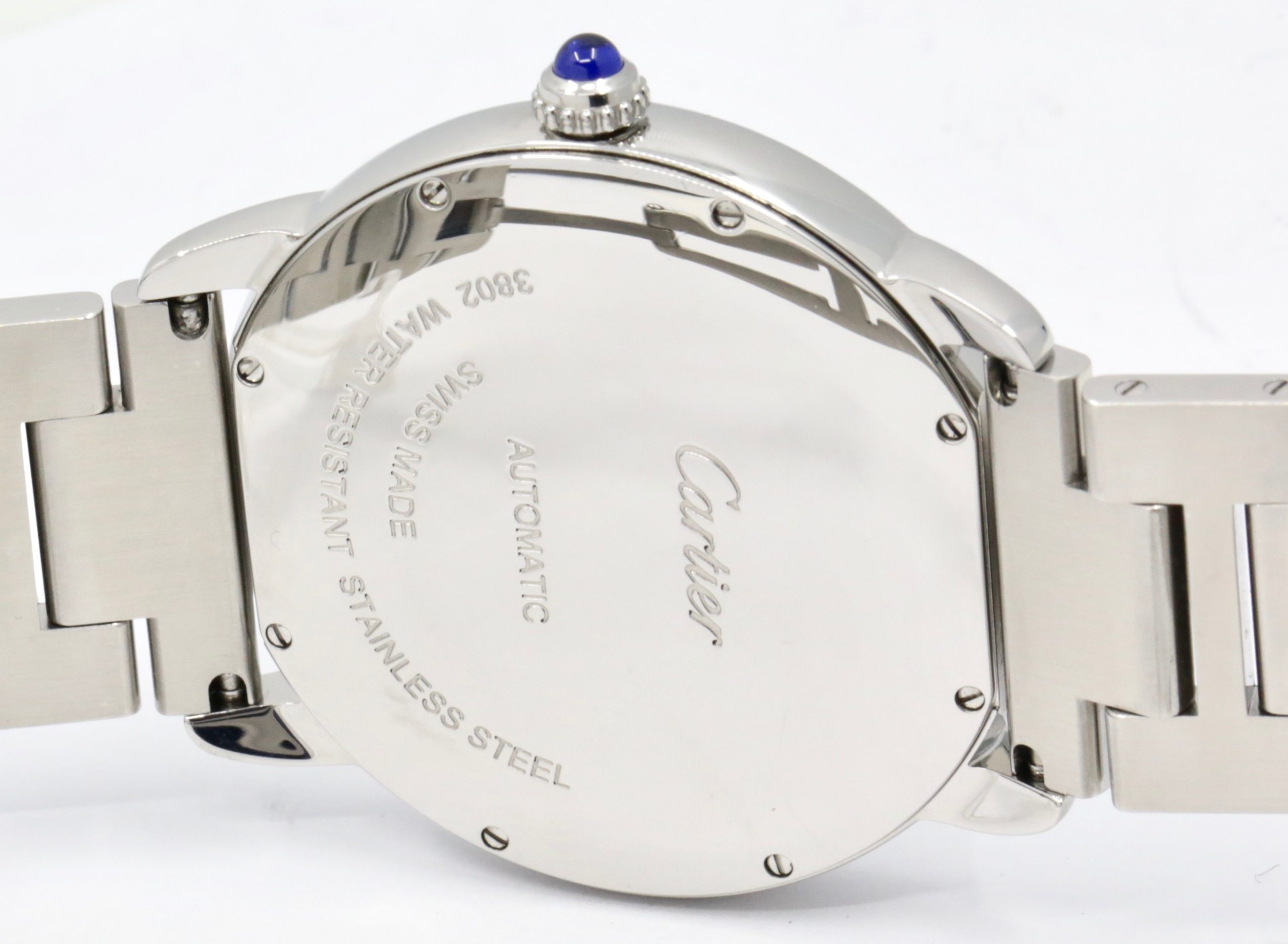Cartier Ronde Solo, Stainless Steel, Silver Roman Dial with Blue Sword-Shaped Hands, on Stainless Steel Cartier Bracelet, Ref. W6701011, Circa: 2020, with Box, Books, Cartier Warranty Card & Balance of 8 Year Cartier Extended Warranty - Image 5