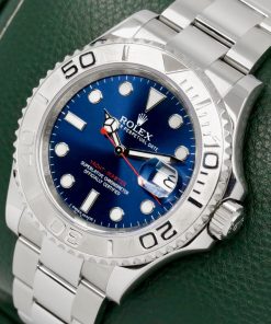 Alternative view of Rolex Yacht-Master 40, in 904L Stainless Steel with Platinum Bezel, Blue Index Dial, on 904L Stainless Steel Rolex Oyster Bracelet, Ref. 116622, Circa: 2013, with Rolex Box, Books, Swing Tags, Rolex Service Card & Balance of 2 Year Rolex Service Warranty
