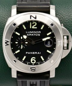 Panerai Luminor “Arktos” in Stainless Steel, Limited to 500 pieces, Black Index Dial, Compass Bezel, on Panerai Rubber Strap with Stainless Steel Panerai Deployant Clasp, Ref: PAM00092, Complete with Presentation Box, Books, Panerai Certificate & Panerai Warranty Card