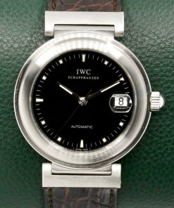 IWC Da Vinci SL Automatic in stainless steel, Black Index dial with luminous tritium markers Ref: IW3528 on a IWC leather band. Watch Only