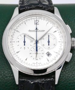 Alternative view of Jaeger-LeCoultre Master Control Chronograph, Ref. 174.8.C1 , 40mm Stainless Steel Case, Silver Index Dial, Silver Sub-Dials & Pulsometer Scale, on Black Crocodile Strap with Stainless Steel JLC Deployant