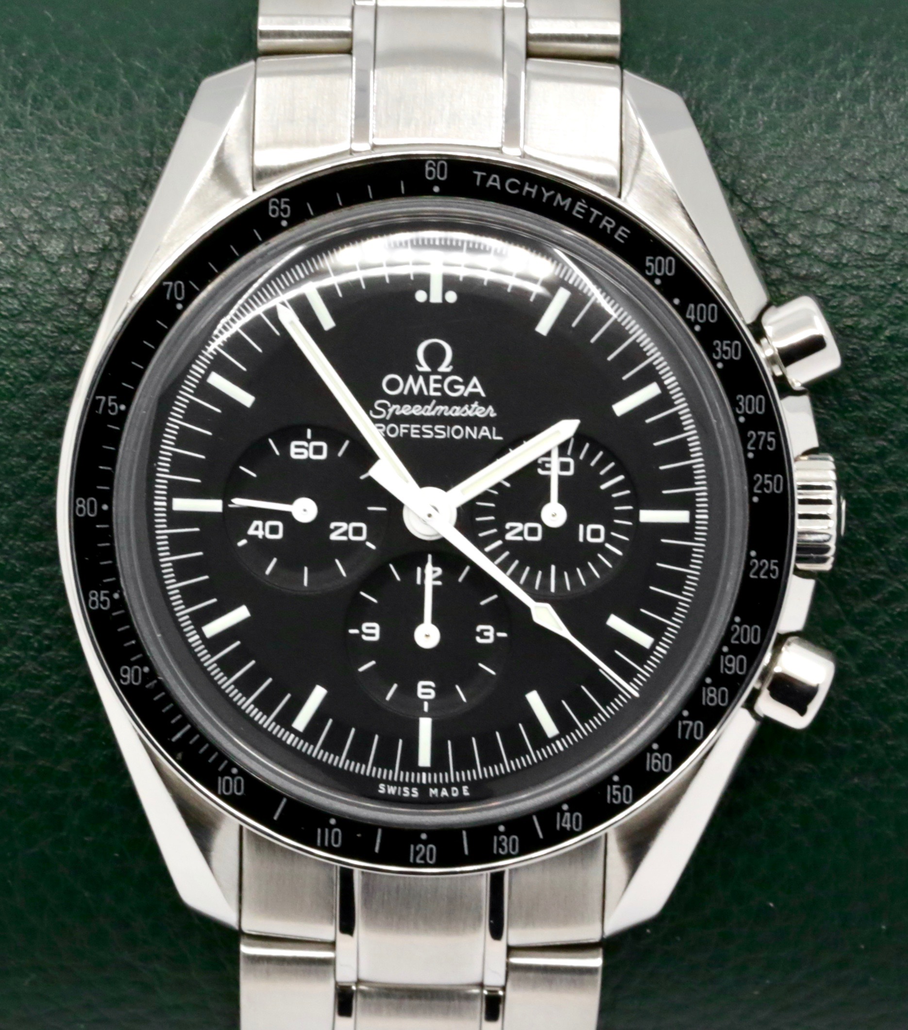Omega Speedmaster Professional "Big Box Speedy", 42mm Stainless Steel Case, Black Index Dial, Hesalite Crystal, on Stainless Steel Omega Bracelet, Ref. 311.30.42.30.01.005, Circa: 2017, Complete with Big Omega Box, Books, Extra Straps, & Omega Warranty Cards - Image 3