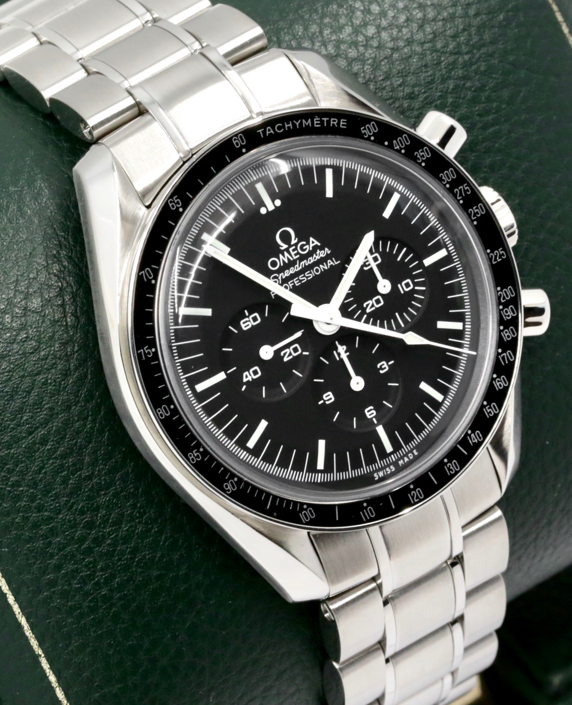 Omega Speedmaster Professional "Big Box Speedy", 42mm Stainless Steel Case, Black Index Dial, Hesalite Crystal, on Stainless Steel Omega Bracelet, Ref. 311.30.42.30.01.005, Circa: 2017, Complete with Big Omega Box, Books, Extra Straps, & Omega Warranty Cards - Image 4
