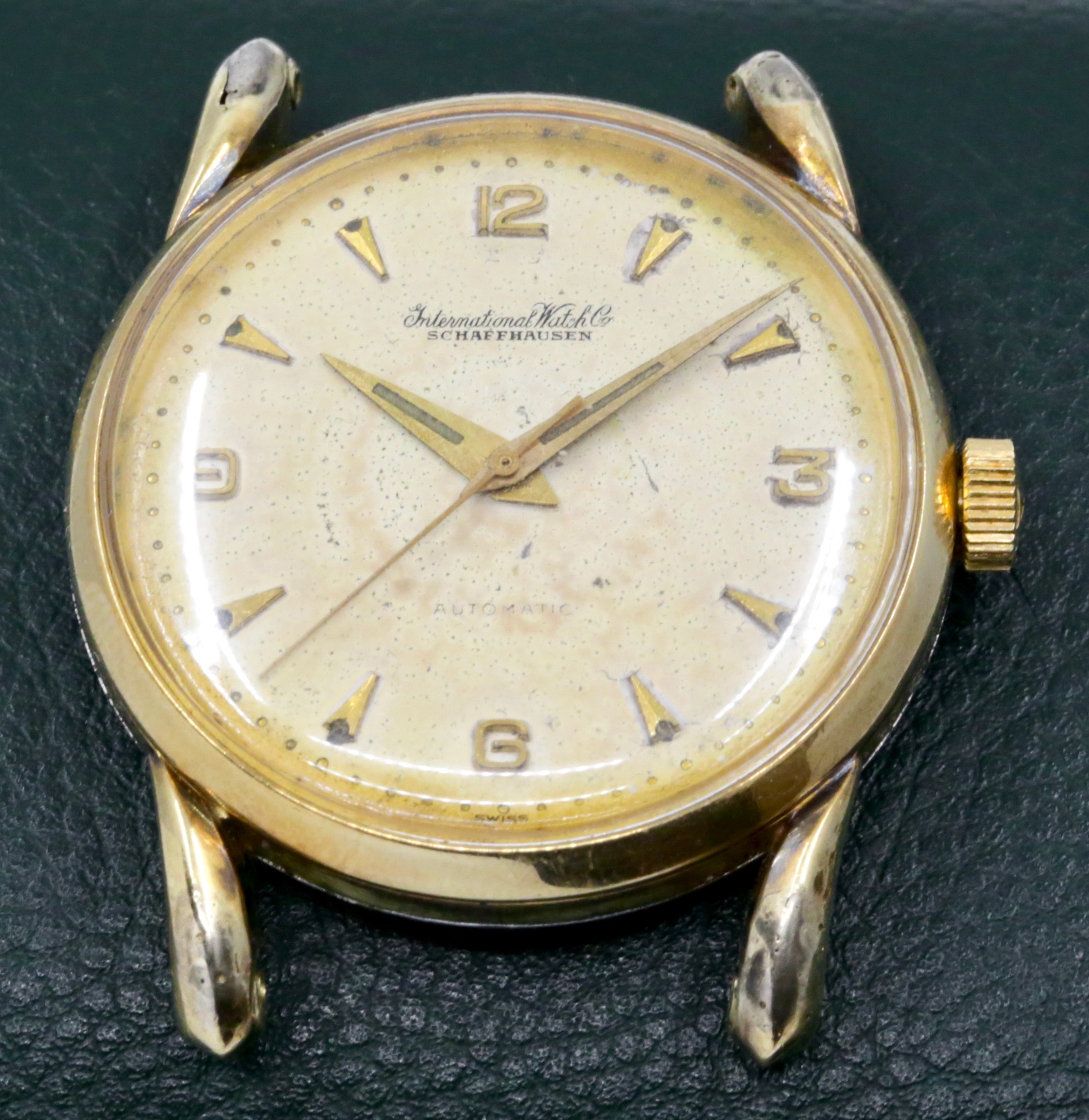 IWC Schaffhausen Classic vintage Watch, Cal. 852 Movement, Gold Plated Case with a Stainless Steel Case Back, Original Ivory Dial Showing 3,6,9,12 and Index Markers, Circa 1960's - Sold as Traded - Image 3
