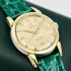 Omega Seamaster ref 2627/6SC bumper auto 1950's date, honeycomb dial, date at 6, calibre 353 with 17 jewels gold capt on stainless steel.