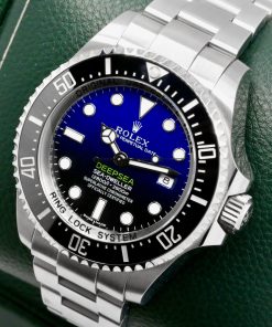 Alternative view of Rolex Deepsea "James Cameron", 44mm, Stainless Steel, Black Ceramic Bezel, with Blue to Black Gradient Dial, on Stainless Steel Rolex Oyster Bracelet, Ref. 116660, Circa: 2016, Complete with Box, Books, Green & White Swing Tags, Bezel Protector, & Rolex Warranty Card
