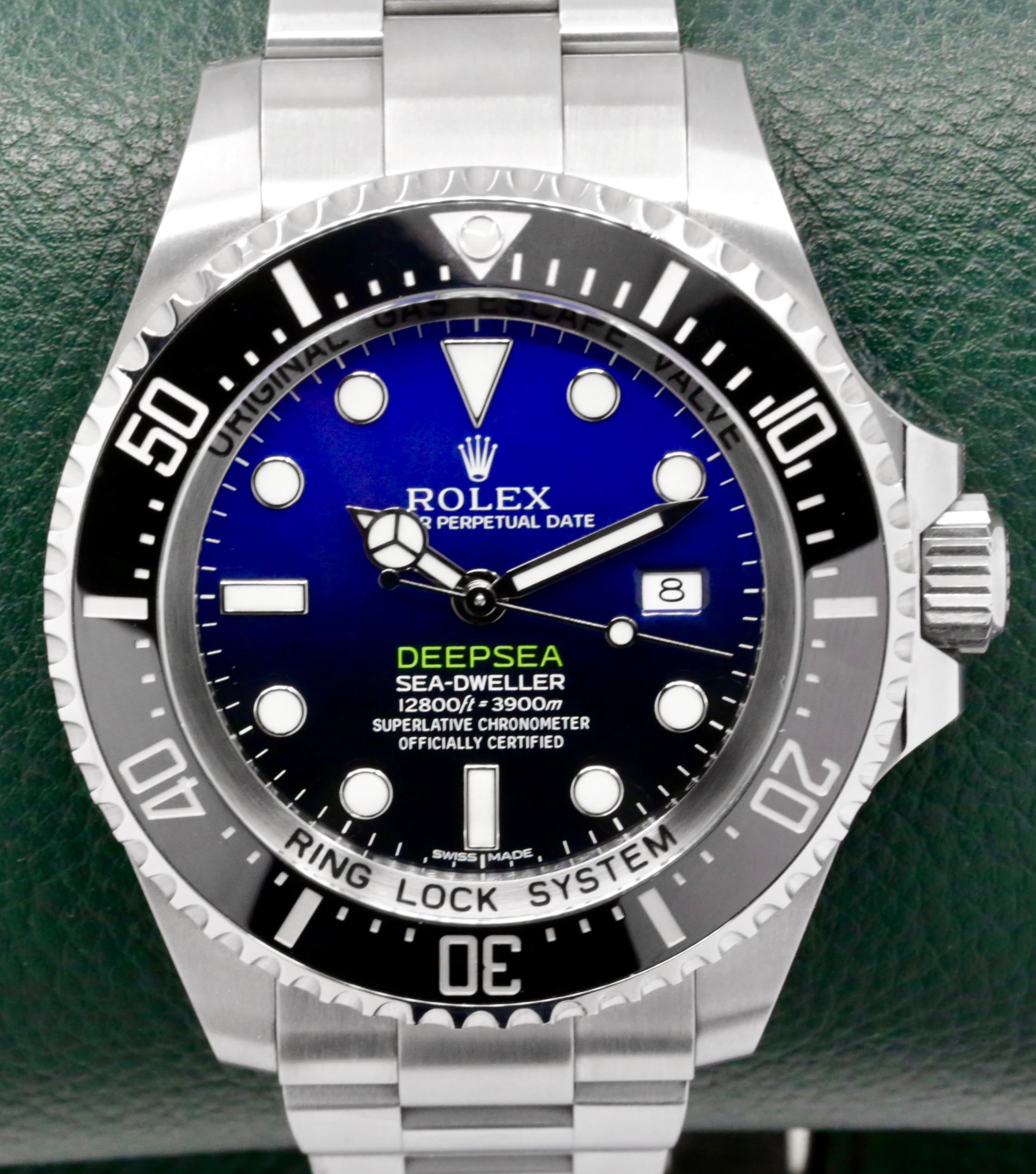 Rolex Deepsea "James Cameron", 44mm, Stainless Steel, Black Ceramic Bezel, with Blue to Black Gradient Dial, on Stainless Steel Rolex Oyster Bracelet, Ref. 116660, Circa: 2016, Complete with Box, Books, Green & White Swing Tags, Bezel Protector, & Rolex Warranty Card