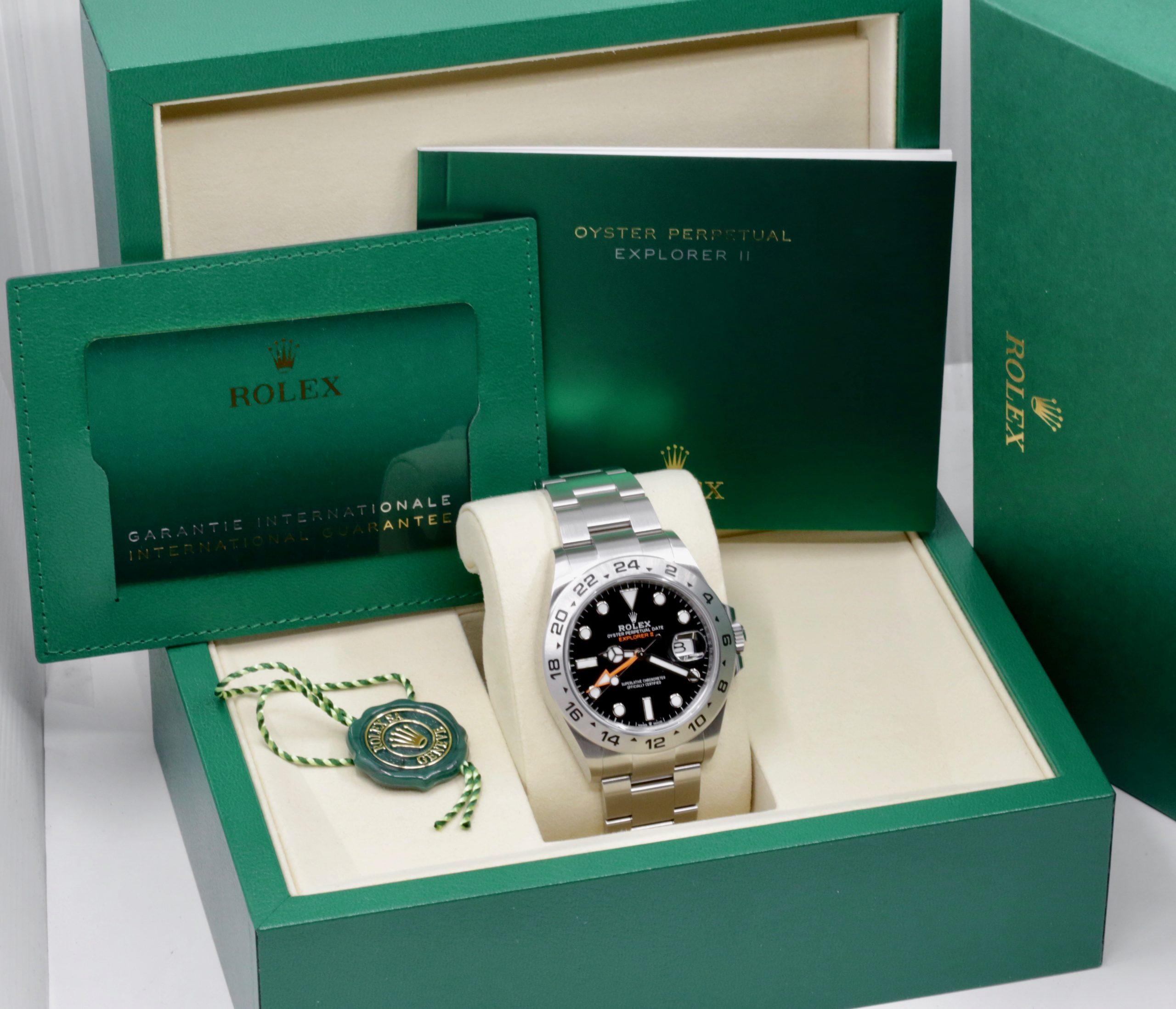 *MINT!! Rolex Explorer II, 42mm, Stainless Steel, Black Index Dial with Orange 24-Hour Hand, on Stainless Steel Rolex Oyster Bracelet, Ref. 226570, Circa: 2025, with Box, Books, Rolex Warranty Card & Balance of 5 Year Rolex Factory Warranty - Image 7