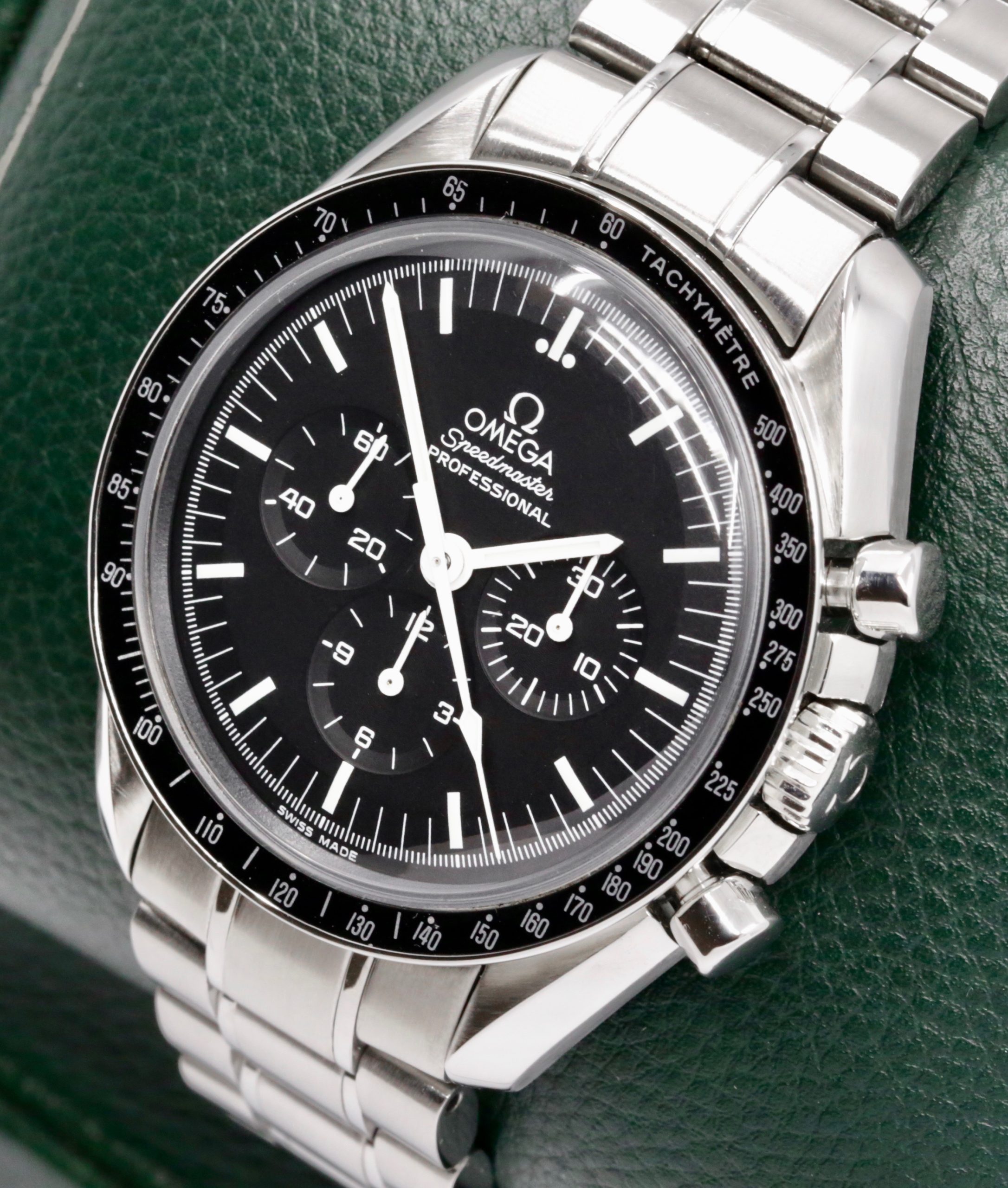 Omega Speedmaster Professional "MoonWatch", 42mm, Stainless Steel, Omega Cal. 1861, Hesalite Crystal, Black Index Dial, on Stainless Steel Omega Bracelet, Ref. 3570.50, Circa: 2000's, Watch Only - $5,500 incl. GST!! - Image 2