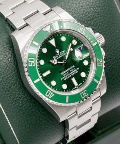 Alternative view of Rolex Submariner Date "HULK", 40mm, Stainless Steel, Green Index Dial, Green Ceramic Bezel, on Stainless Steel Rolex Oyster Bracelet, Ref. 116610LV, Circa: 2011, with Box, Books, & Rolex Warranty Card