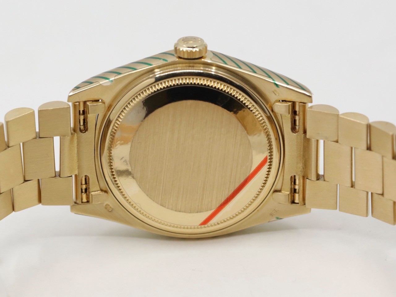 Rolex Day Date 36 in 18ct yellow gold on a 18ct Rolex President Bracelet with a champagne index dial. Ref 18038 Circa.1980, Recently returned from a full service by Rolex Australia - Image 5