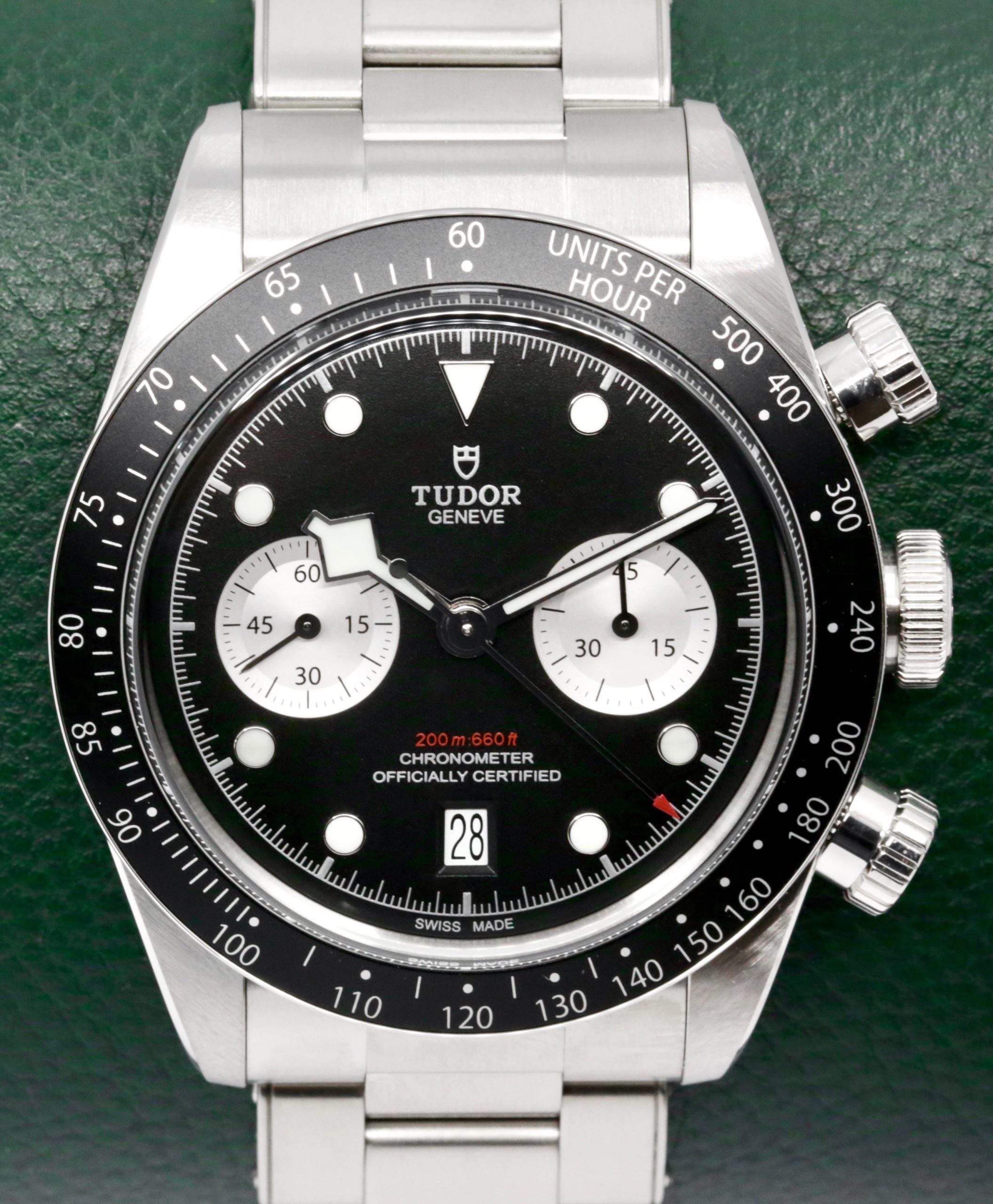 Tudor Black Bay Chrono "Reverse Panda", 41mm, Stainless Steel, Black Index Dial with Silver Sub-Dials, on Stainless Steel Tudor Oyster-Style Bracelet, Ref. 79360N, Circa: 2023, with Box, Books, Swing Tag, Tudor Warranty Card & Balance of 5 Year Tudor Factory Warranty - $5,500 inc GST!!