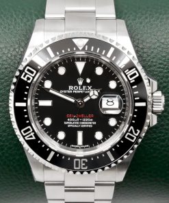 Rolex Sea-Dweller 43 "Anniversary", Stainless Steel, Black Ceramic Bezel, Mark I Dial, on Stainless Steel Rolex Oyster Bracelet, Ref. 126600, Circa: 2017, with Box, Books, Rolex Warranty Card, Rolex Service Card & Balance of 2 Year Rolex Service Warranty