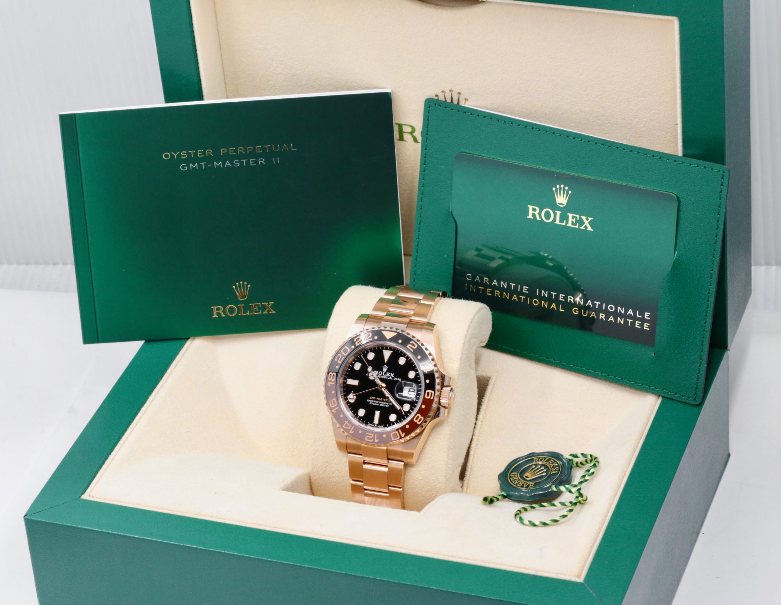 Rolex GMT-Master II, in 18ct Everose Gold, Black Index Dial, with Black & Brown Ceramic Bezel, on a Rolex 18ct Everose Gold Rolex Oyster Bracelet, Ref. 126715CHNR, Circa: 2021, with Box, Books, Rolex Warranty Card & Balance of 5 Year Rolex Factory Warranty *MINT CONDITION!!! - Image 6