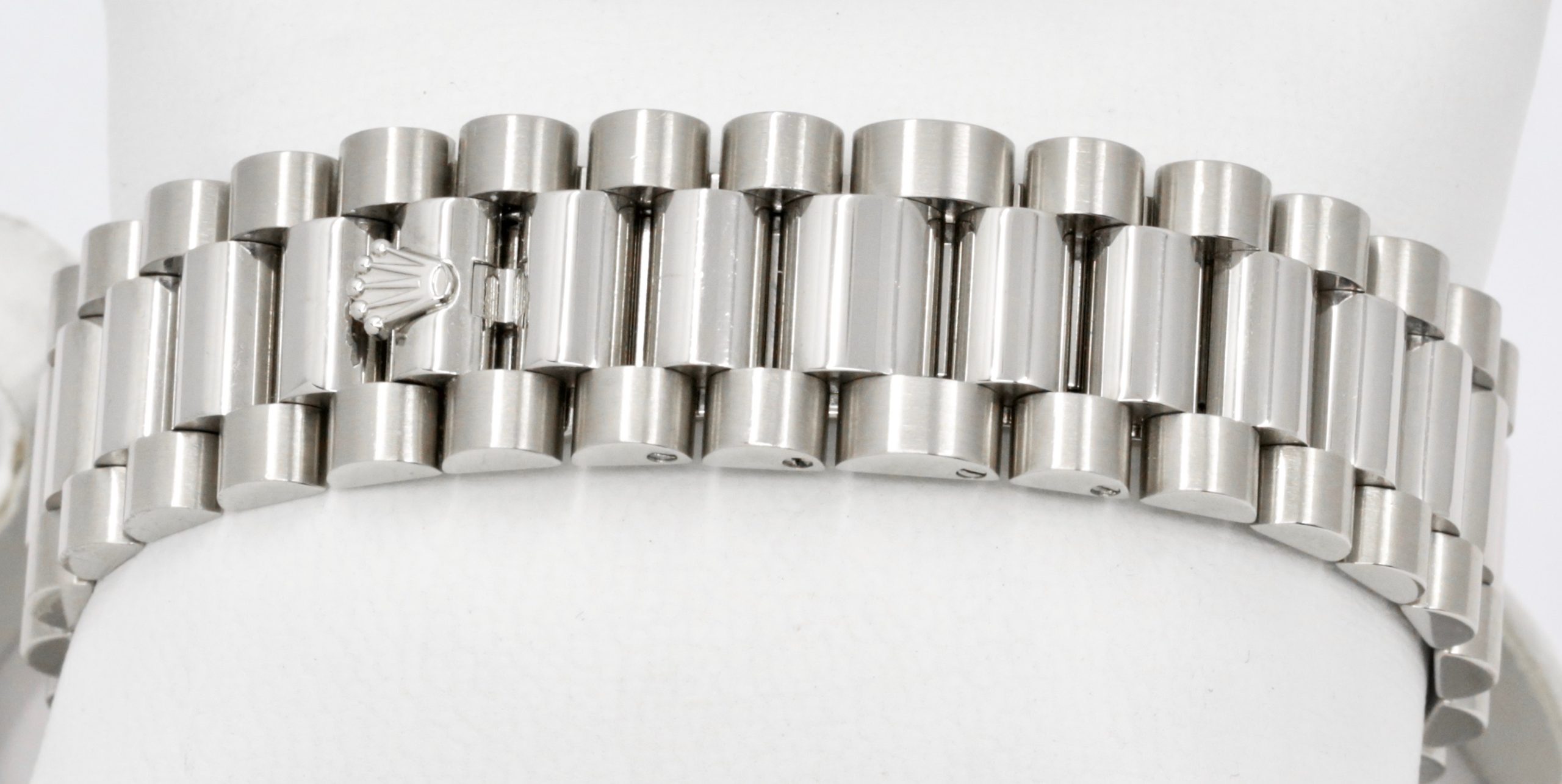 Rolex Day Date II in 18ct White Gold, 41mm, on a 18ct White gold President bracelet, "Blackout" Black Arab Dial, Ref: 218239, Circa. Dec. 2011, with Box, Books, Rolex Warranty Card & Balance of 2 Year Rolex Service Warranty - Image 6