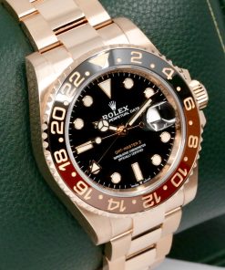 Alternative view of Rolex GMT-Master II, in 18ct Everose Gold, Black Index Dial, with Black & Brown Ceramic Bezel, on a Rolex 18ct Everose Gold Rolex Oyster Bracelet, Ref. 126715CHNR, Circa: 2021, with Box, Books, Rolex Warranty Card & Balance of 5 Year Rolex Factory Warranty *MINT CONDITION!!!