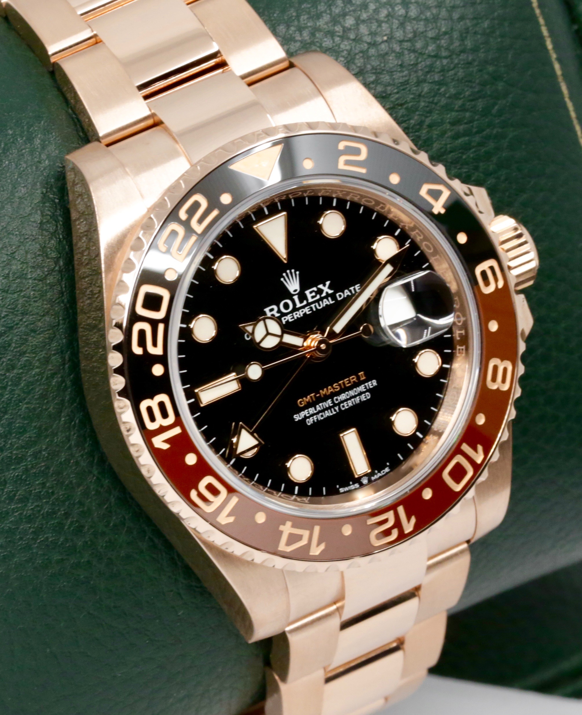 Rolex GMT-Master II, in 18ct Everose Gold, Black Index Dial, with Black & Brown Ceramic Bezel, on a Rolex 18ct Everose Gold Rolex Oyster Bracelet, Ref. 126715CHNR, Circa: 2021, with Box, Books, Rolex Warranty Card & Balance of 5 Year Rolex Factory Warranty *MINT CONDITION!!! - Image 2