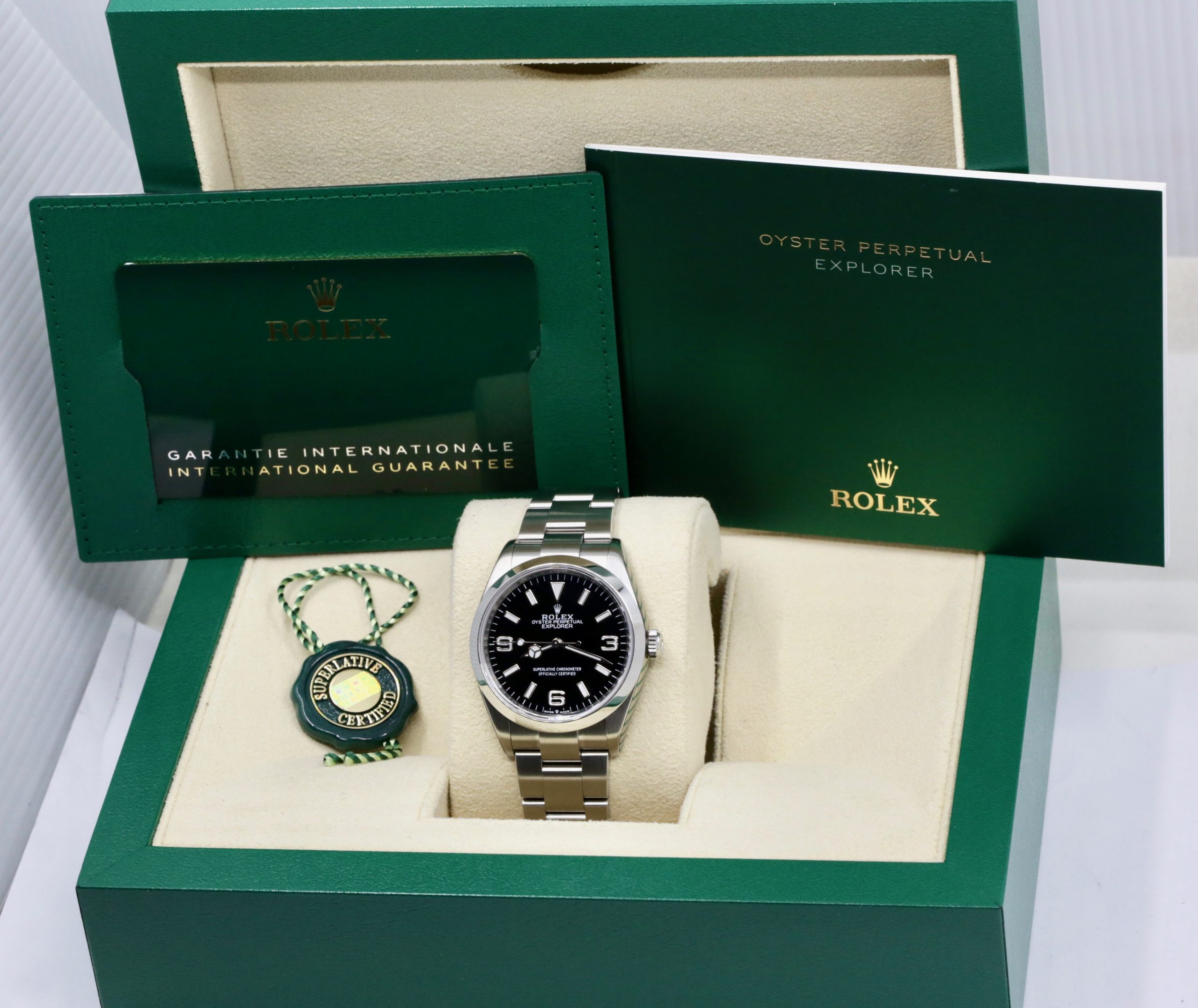 Rolex Explorer, 36mm, Stainless Steel, Black 3,6,9 Dial, on Stainless Steel Rolex Oyster Bracelet, Ref. 124270, Circa: 2023, with Box, Books, Rolex Warranty Card & Balance of 5 Year Rolex Factory Warranty - Image 7