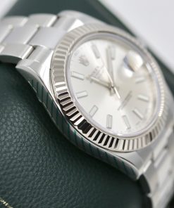 Alternative view of Rolex Datejust II, Stainless Steel, 18ct White Gold Fluted Bezel, Silver Index Dial, Rolex Oystersteel Bracelet, Ref. 116334, Box Book Rolex Warranty Card, Circa: 7/2013,