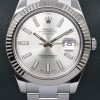 Rolex Datejust II, Stainless Steel, 18ct White Gold Fluted Bezel, Silver Index Dial, Rolex Oystersteel Bracelet, Ref. 116334, Box Book Rolex Warranty Card, Circa: 7/2013,