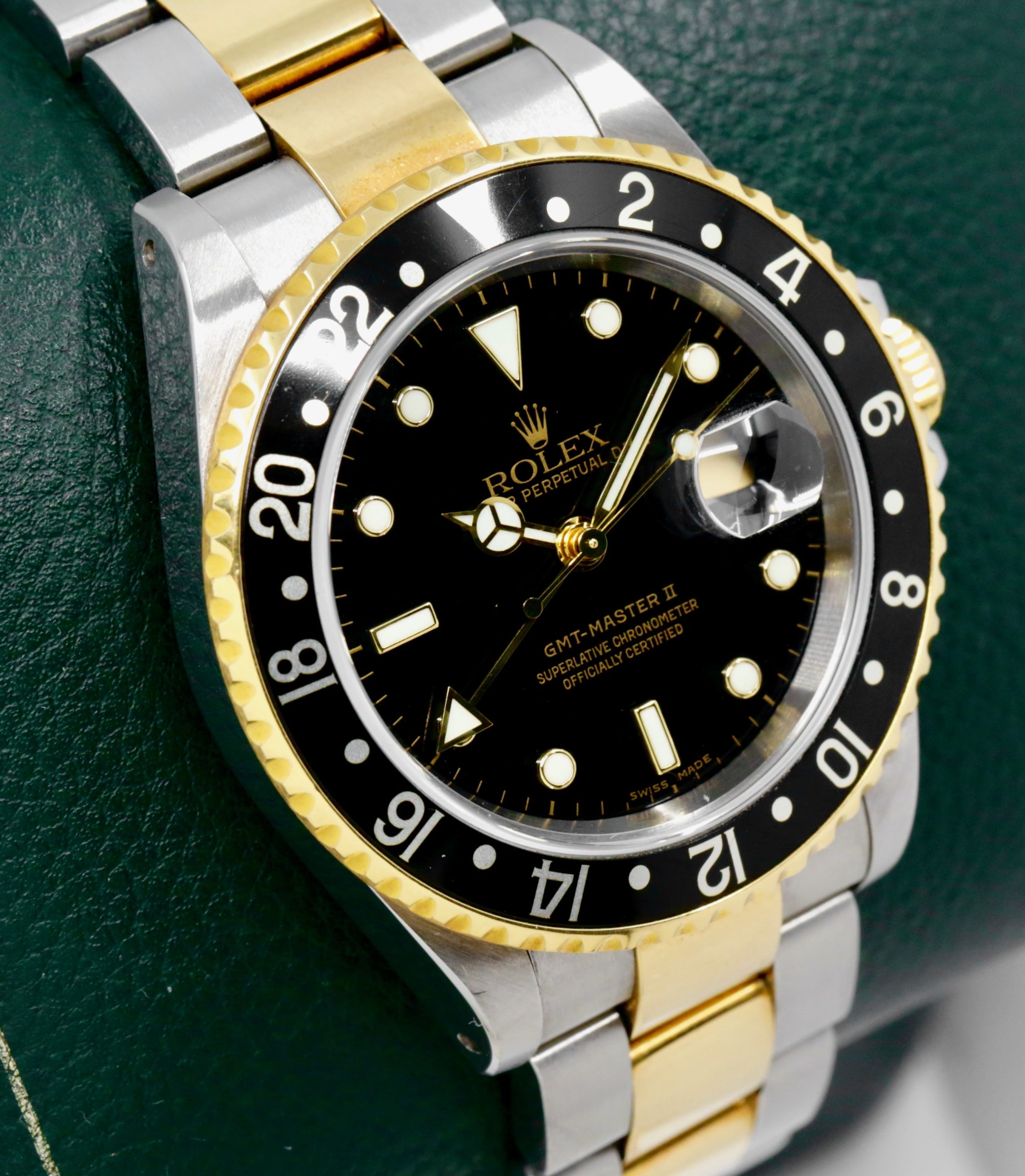Rolex GMT-Master II in Stainless Steel & 18ct Yellow Gold, Black Index Dial, Black Aluminium Bezel, on Stainless Steel & 18ct Yellow Gold Bracelet, Ref. 16713, Circa: 2004, with Box, Books, Swing Tags & Rolex Warranty Certificate - Image 2