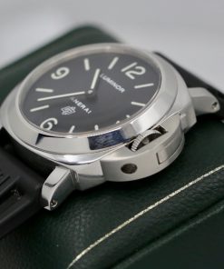 Alternative view of Panerai Luminor Base Logo, 44mm Stainless Steel Case, Black Index & Arab Dial, on Black Panerai Rubber Strap on Stainless Steel Panerai Tang Buckle, Ref. PAM00000, Circa: 2015, with Box books, & Panerai Warranty Card.