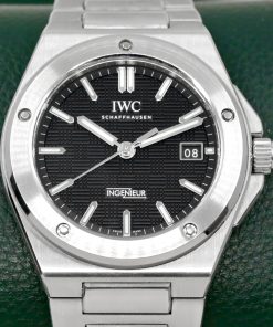 IWC Ingenieur SL Automatic 40, Stainless Steel, Black Index Dial, on Stainless Steel IWC Bracelet, Ref. IW328901, Jan. 2024 Model with Box, Papers & Balance of IWC 8 Year Extended Warranty