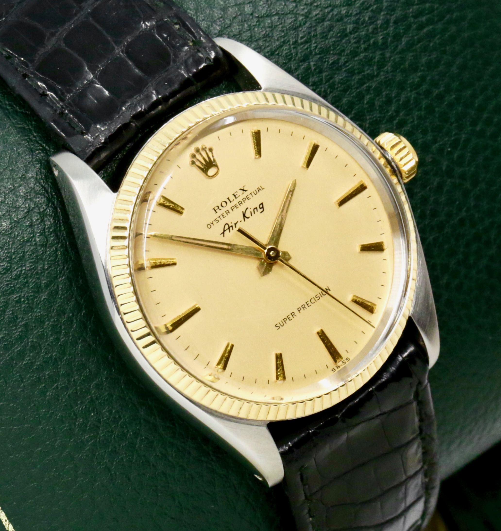 Rolex Oyster Perpetual Air-King Case reference: 1003, Ca 1964 stainless steel with yellow gold bezel. - Image 3