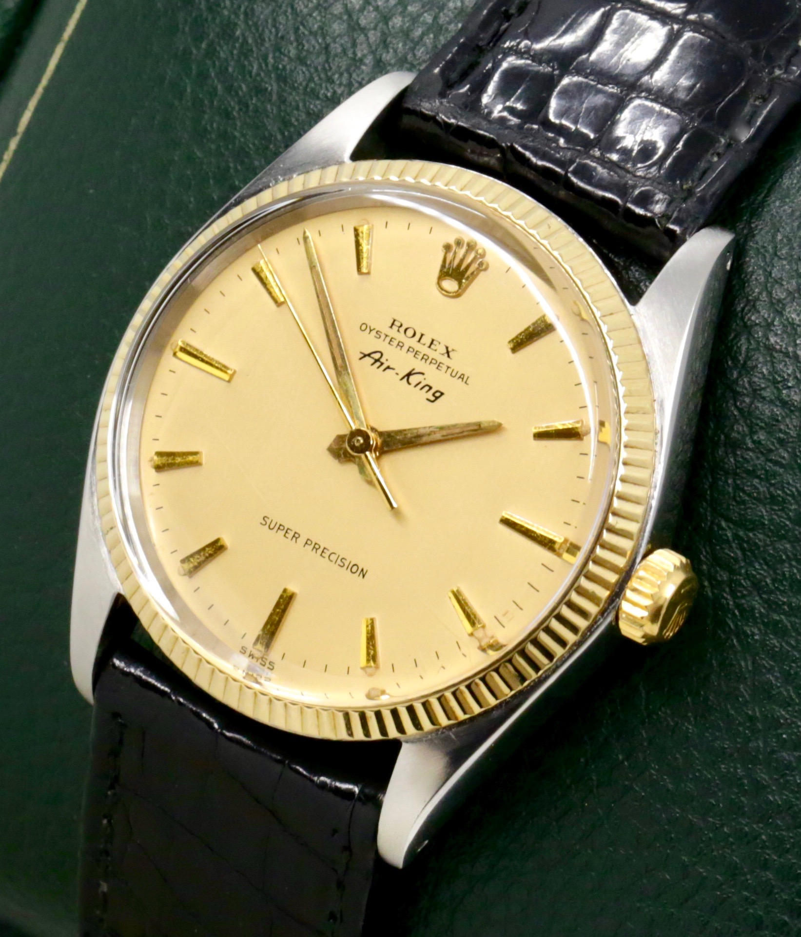Rolex Oyster Perpetual Air-King Case reference: 1003, Ca 1964 stainless steel with yellow gold bezel. - Image 2