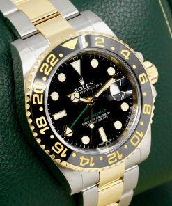 Alternative view of Rolex GMT-Master II, Stainless Steel & 18ct Yellow Gold, Black Ceramic, Black Index Dial, on Stainless Steel & 18ct Yellow Gold Rolex Oyster Bracelet, Ref. 116713LN, Circa: 2011, with Box, Books, Rolex Warranty Card & Rolex Service Card